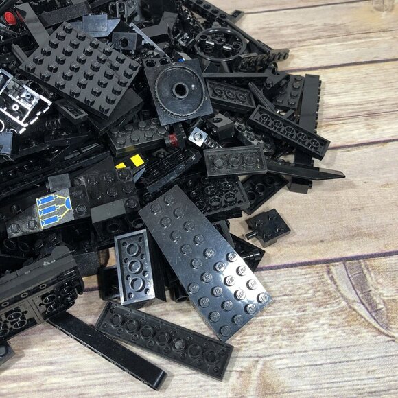 LEGO BLACK 2.49lbs Building Brick Pieces Blocks Parts Castle Star Wars City Bulk - Picture 4 of 11